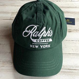 Polo Ralph Lauren Ralph's New York Coffee BaseBall Cap Baseball Hat Gree…